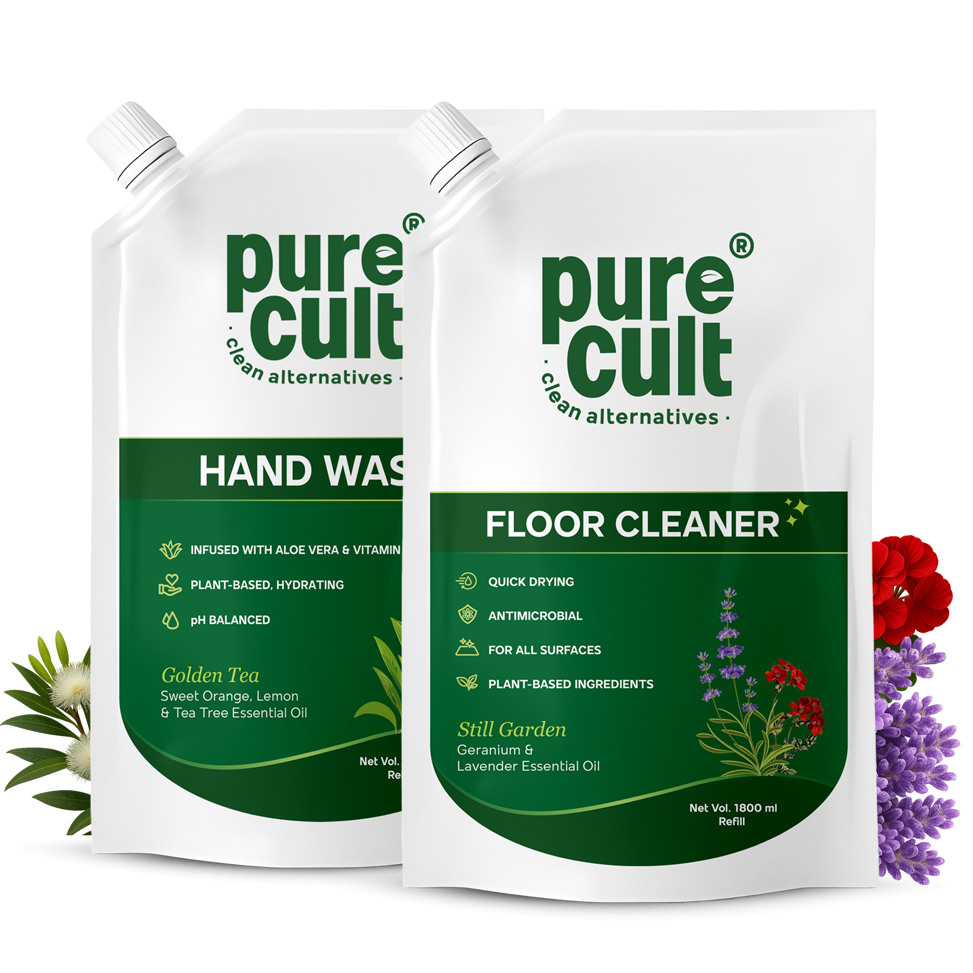 Floor Cleaner & Hand Wash | 1.8L Refill Combo