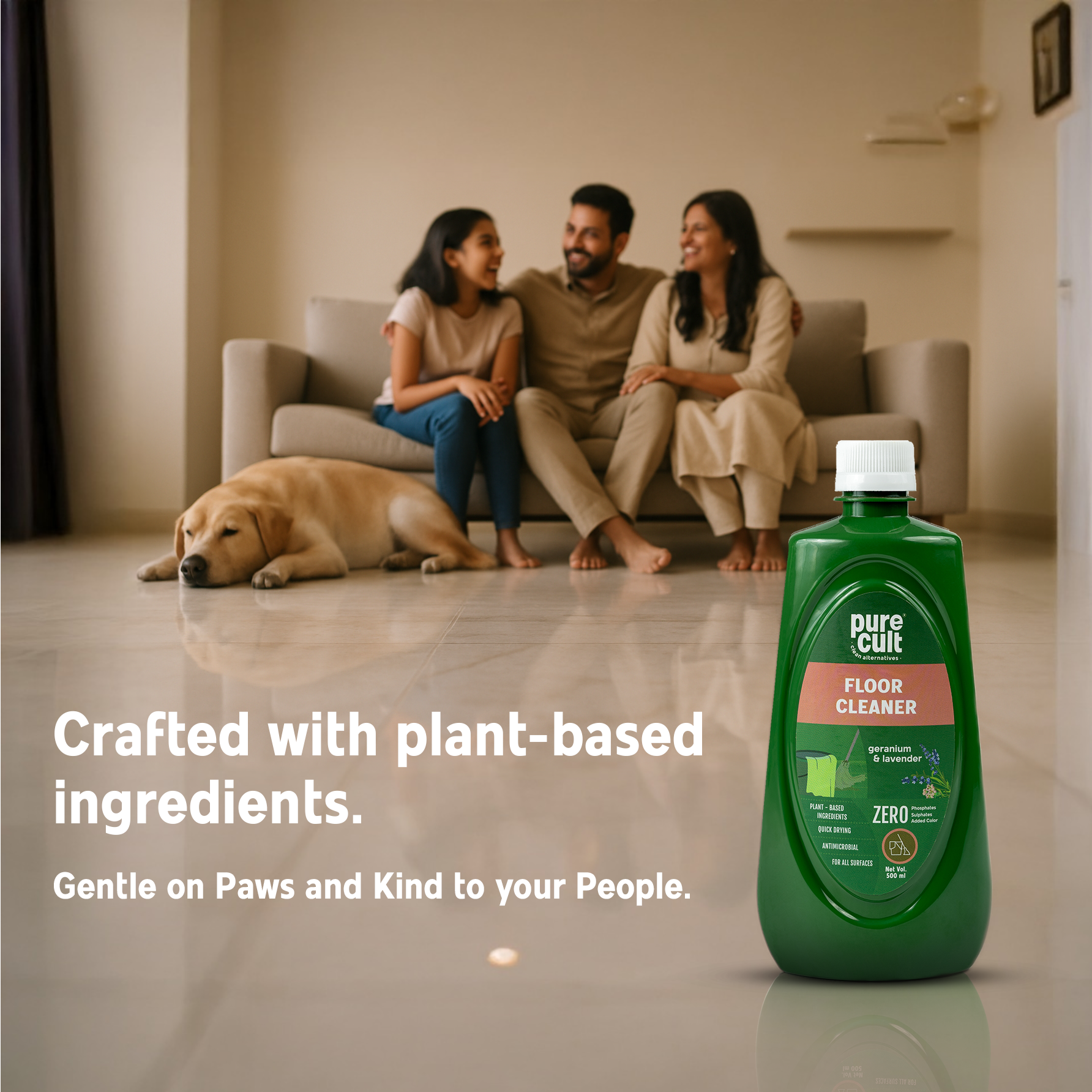 Crafted with plant based ingredients