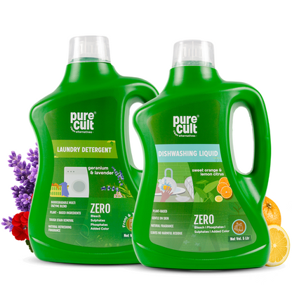 Dishwashing Liquid &amp; Liquid Laundry Detergent | 5Ltr Can Combo
