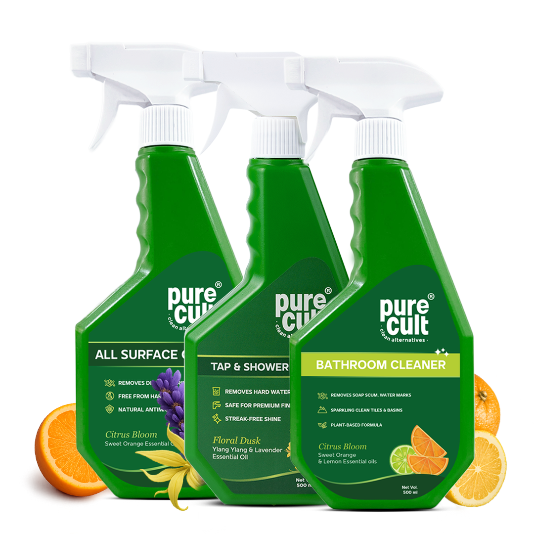 Home Essentials Trio | All Surface 500ml | Bathroom Cleaner 500ml | Tap &amp; Shower 500ml