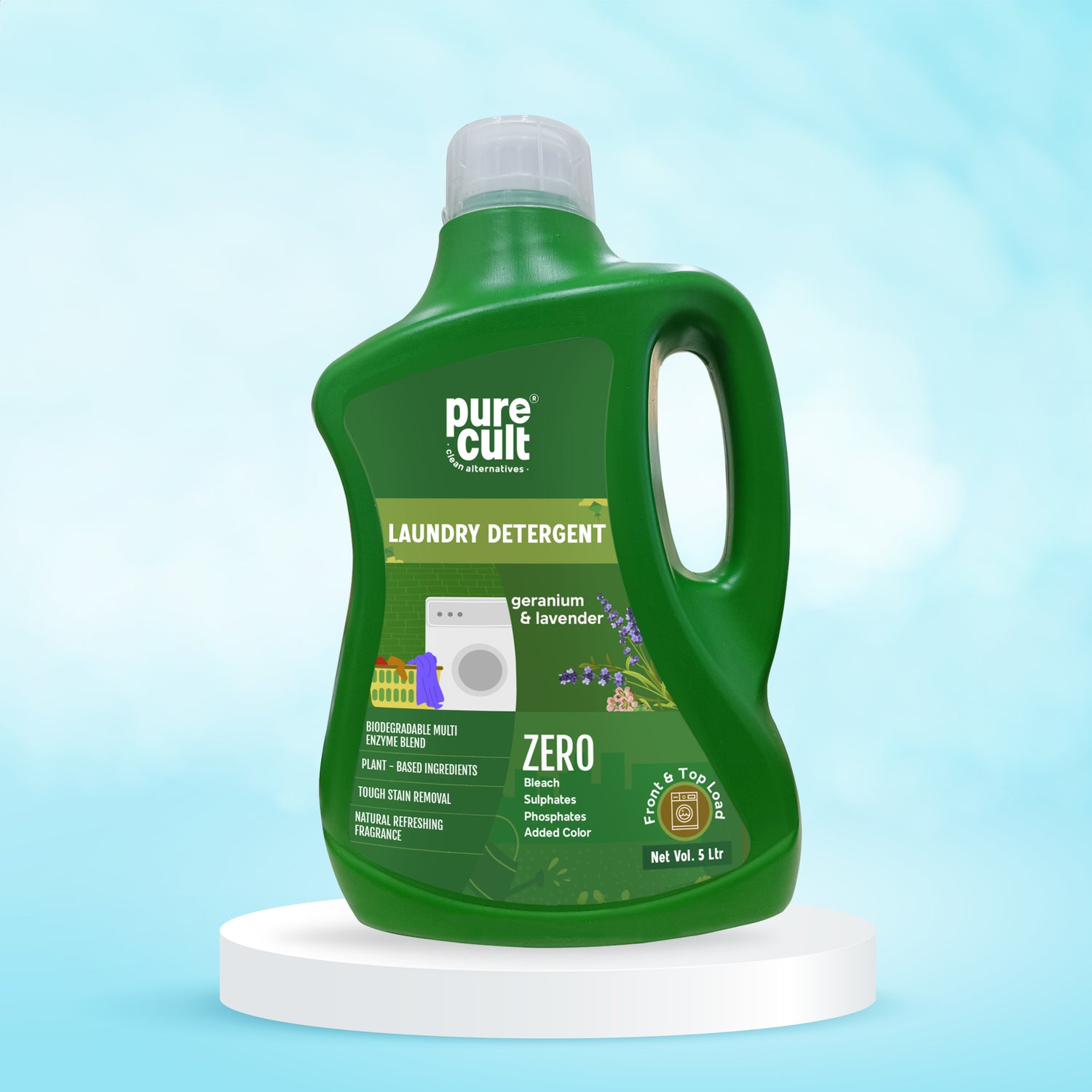 Laundry Detergent With Geranium &amp; Lavender Essential Oil – 5Ltr Can