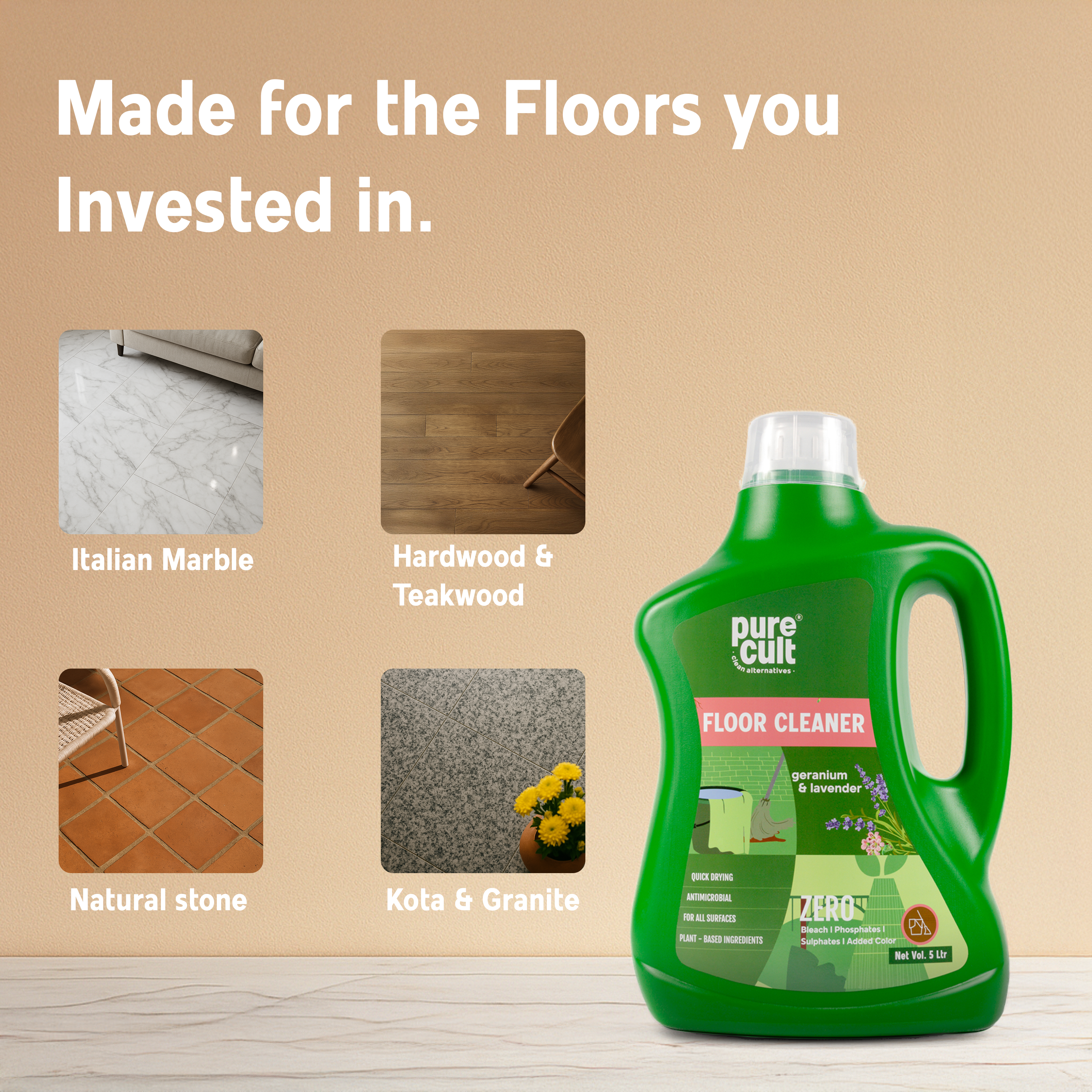 Safe for all types of flooring