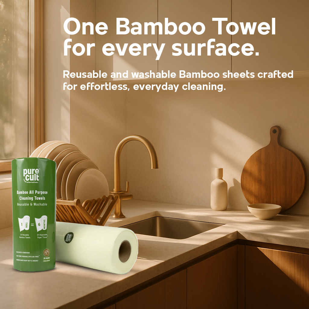 Refill Pack Bamboo Reusable All-Purpose Towels | 20 sheets | Paper Packing
