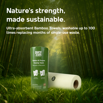 Refill Pack Bamboo Reusable All-Purpose Towels | 20 sheets | Paper Packing