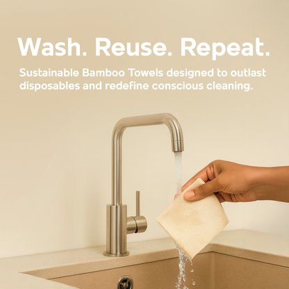 Bamboo Reusable All-Purpose Towel Can | 20 sheets | Can Packing