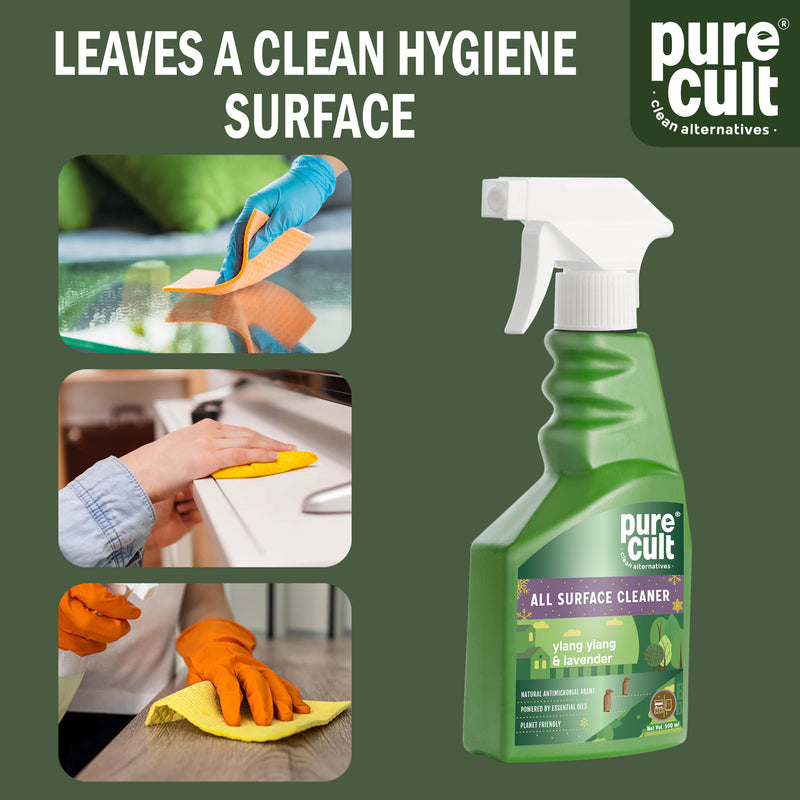 All Surface Cleaner (Pack Of 2) With Ylang Ylang & Lavender Essential Oil - 500ml Each