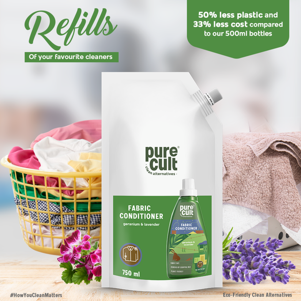Fabric Conditioner With Geranium & Lavender Essential Oil – Refill Pack 750ml