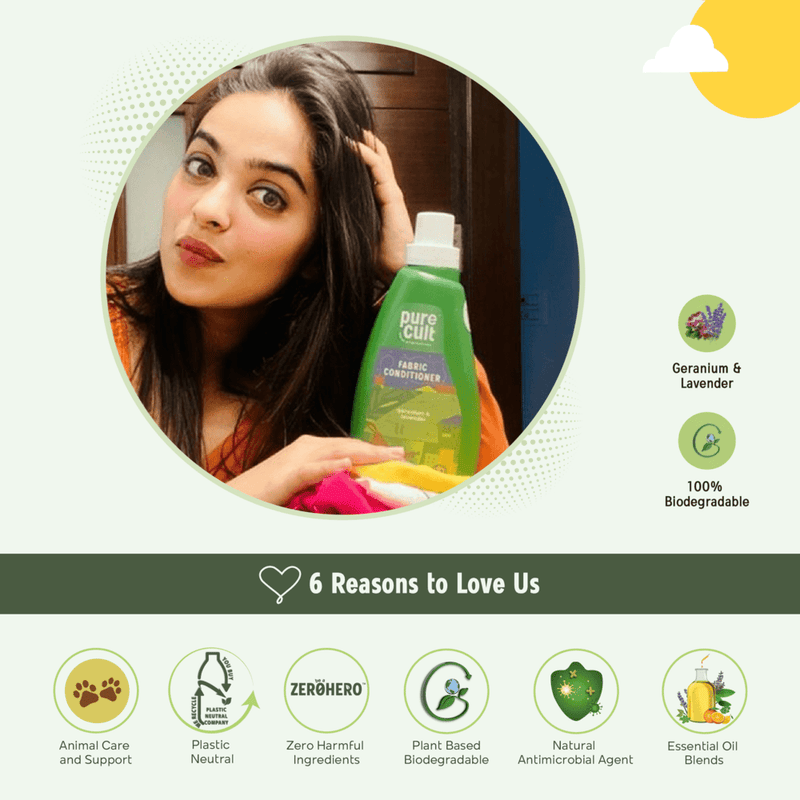 Fabric Conditioner With Geranium & Lavender Essential Oil – Refill Pack 750ml