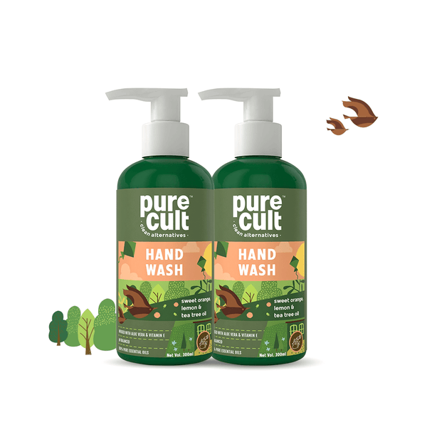Liquid Handwash (Pack of 2) With Sweet Orange, Lemon & Tea Tree Essential Oil