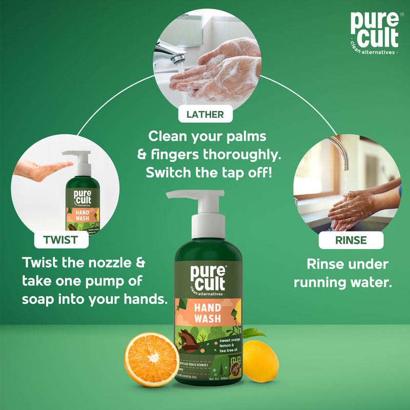 Liquid Handwash With Sweet Orange, Lemon & Tea Tree Essential Oil – 750ml
