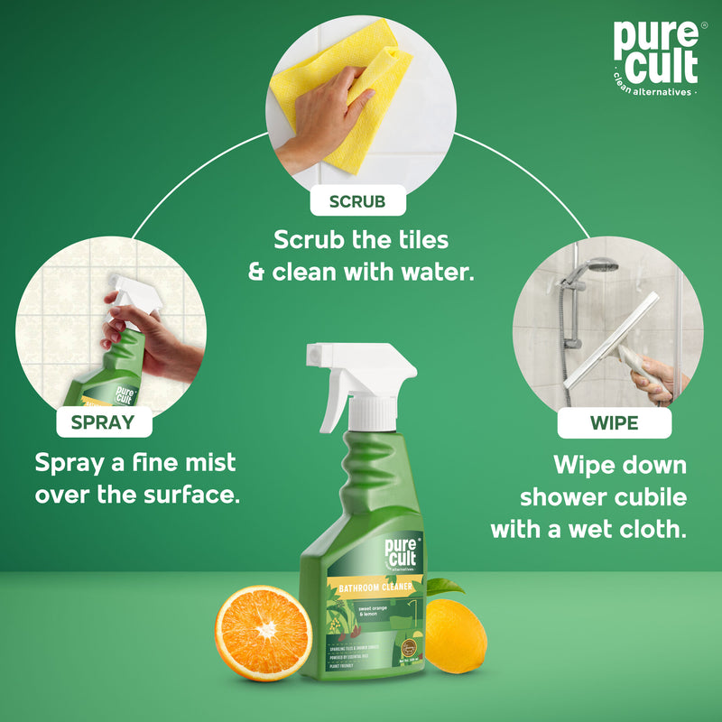 Bathroom Cleaner With Sweet Orange & Lemon Essential Oil – 500ml
