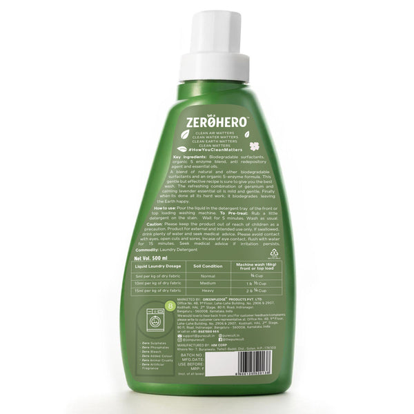 Laundry Detergent 500 ML Back Image