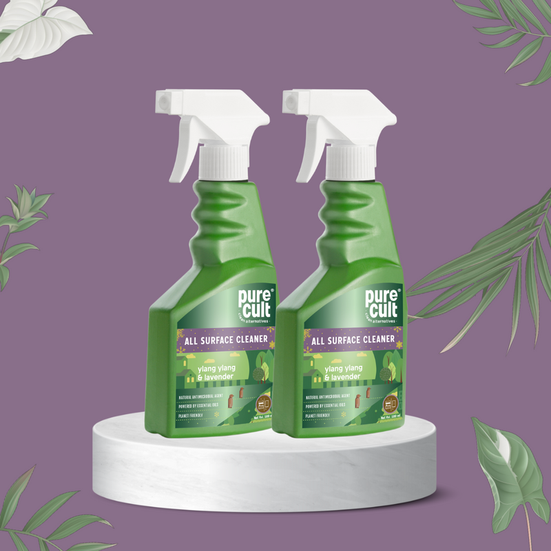 All Surface Cleaner (Pack Of 2) With Ylang Ylang & Lavender Essential Oil - 500ml Each