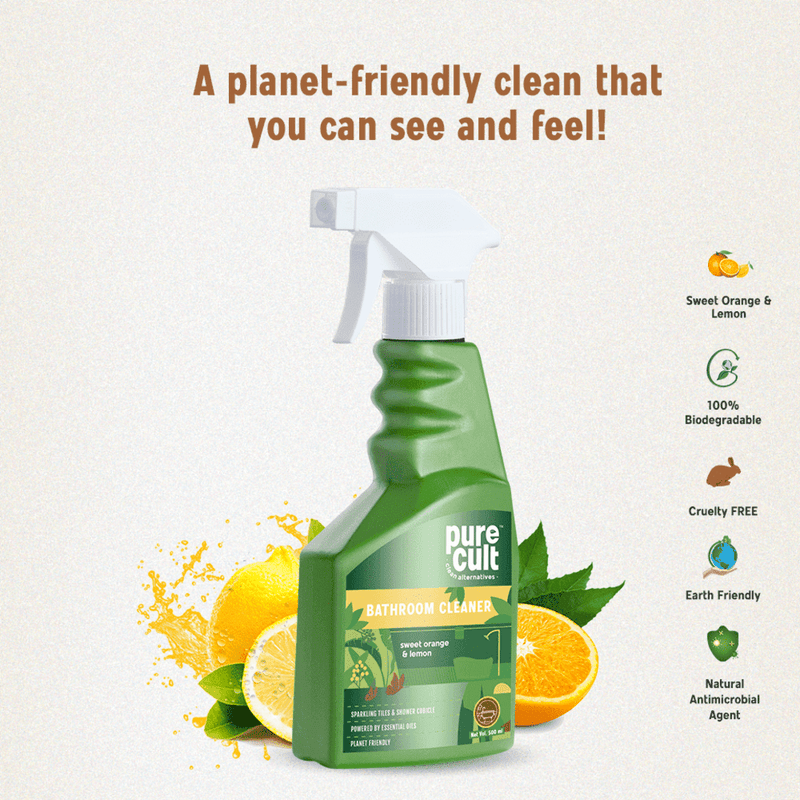 sweet orange and lemon bathroom cleaner
