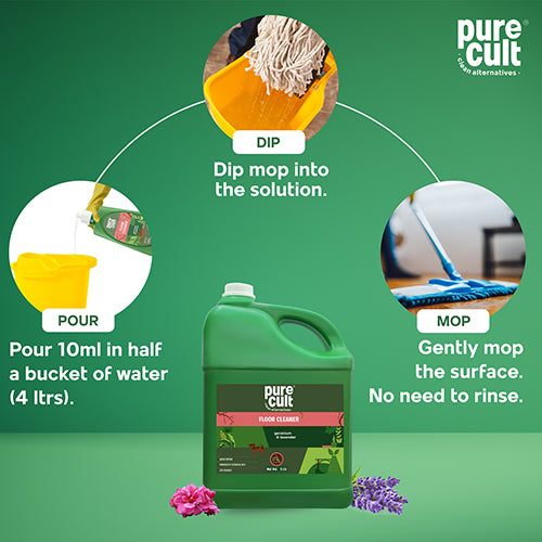 Floor Cleaner With Geranium & Lavender Essential Oil –  The Eco Friendly Super Saver 5L Can